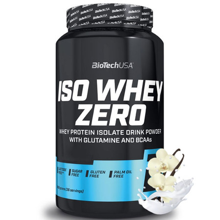 BioTech USA Iso Whey odżywka białkowa Izolat 908g smak wanilia