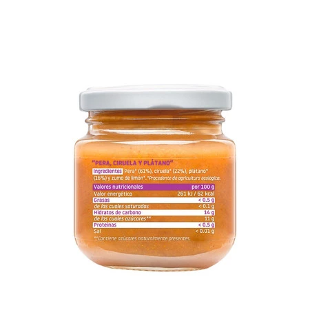 Smileat, BIO Deser z ekologicznymi gruszkami, śliwkami i bananami 130g