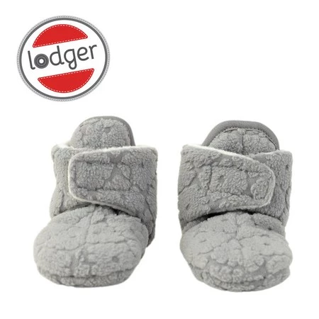 Lodger Polarowe buciki kapcie szare Fleece Drizzle 3-6 m