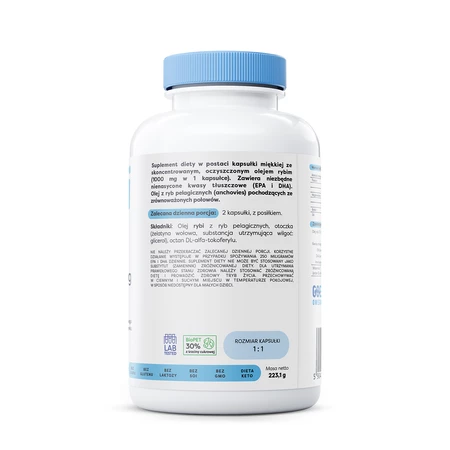 Osavi Omega-3 olej rybi 1000 mg - 180 kaps.