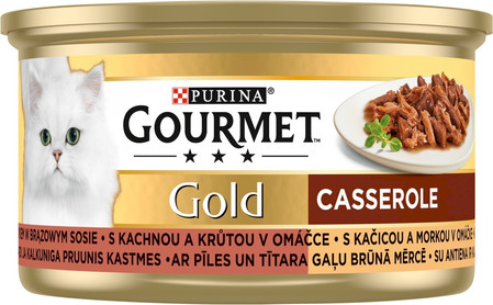 PURINA GOURMET Gold Casserole Kaczka Indyk 85g