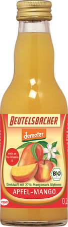 BEUTELSBACHER SOK JABŁKO - MANGO NFC DEMETER BIO 200 ml