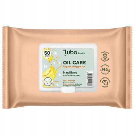 Family Oil Care nawilżany papier toaletowy 50szt