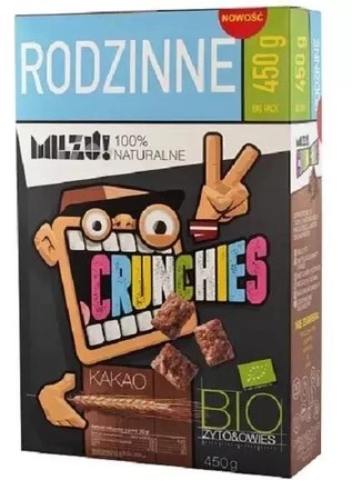 Milzu! − Płatki Crunchies z kakao BIO − 450 g