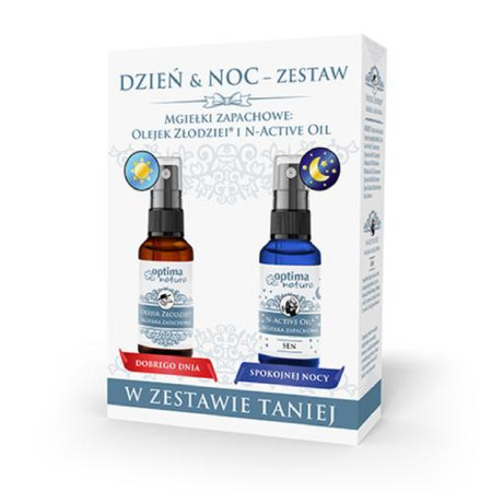 Optima Natura Zestaw Mgiełek Zapachowych Olejek Złodziei i N-Active Sen  2 x 50 ml