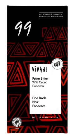 Vivani − Czekolada gorzka 99 % BIO − 80 g