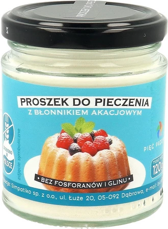 PIĘĆ PRZEMIAN Proszek do pieczenia bezglutenowy z błonnikiem akacjowym  120g