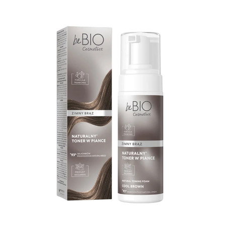 beBIO Naturalny toner w piance Zimny Brąz 120ml