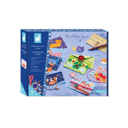 Janod Zestaw kreatywny do tworzenia biżuterii Bransoletki życzeń 8+
