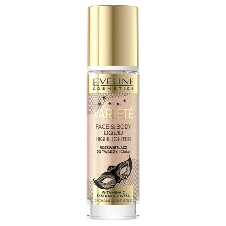 Eveline Variete Rozświetlacz do twarzy i ciała 01 Champagne Gold 30ml