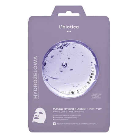 L'biotica Hydrożelowa maska do twarzy z Peptydami 1 szt.