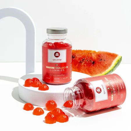 The Collagne Company Żelki z Kollagenem Morskim 60 żelków o smaku arbuzowym