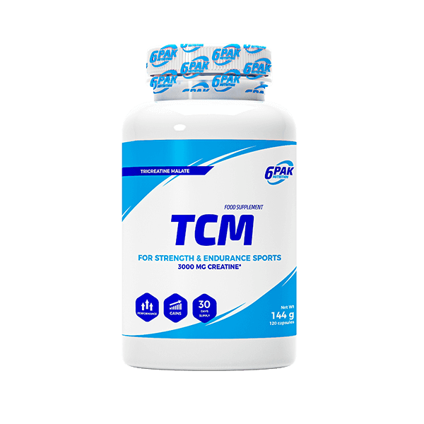 6PAK TCM 3000mg Jabłczan trikreatyny 120 kaps.
