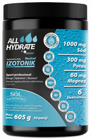 Aliness ALLHydrate, Izotonik Sport Neutral 605g, 50 porcji KRÓTKA DATA 2026-08-31
