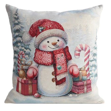 Poszewka świąteczna gobelinowa 45x45 cm – Bałwanek