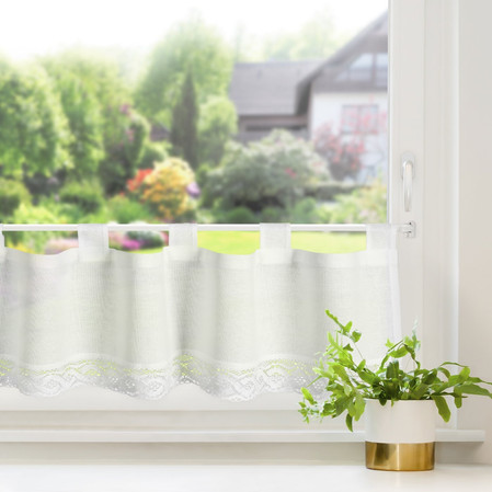 FIRANA GOTOWA VINCE NA SZELKACH 150 X 30 CM BIAŁY