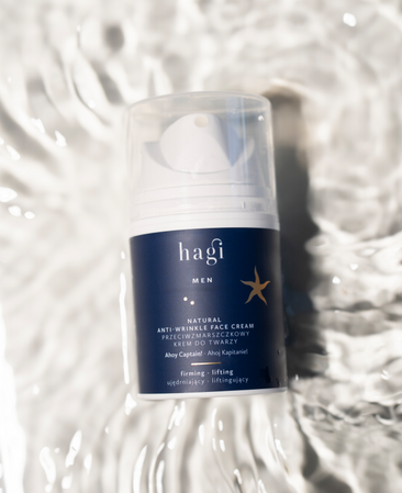 Hagi Men - Naturalny krem do twarzy przeciwzmarszczkowy Ahoj Kapitanie 50ml