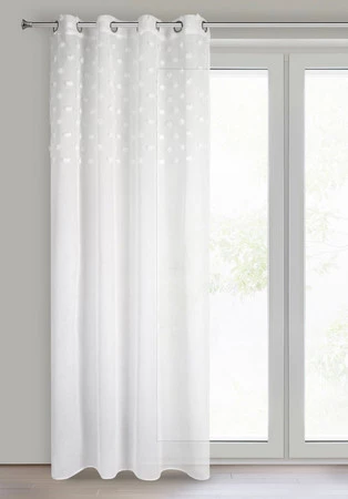 ZASŁONA GOTOWA D91 STELLA 140 X 250 CM BIAŁY