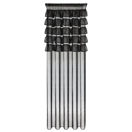 FIRANA GOTOWA AURA NA TAŚMIE 140 X 270 CM CZARNY