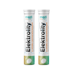 Zestaw: 2x Medi Pharm Elektrolity smak pomarańcza 20 tabl. mus.