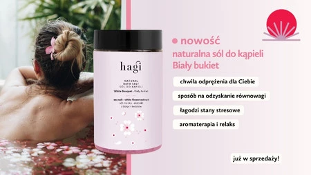 Hagi Naturalna sół do kąpieli Biały bukiet 480g
