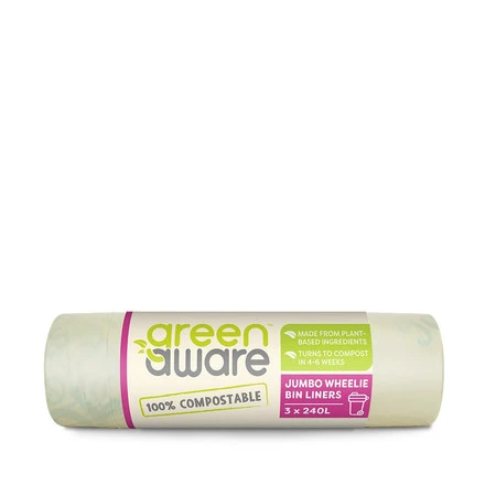 GreenAware, Kompostowalne worki na śmieci 240 L, 3 szt.