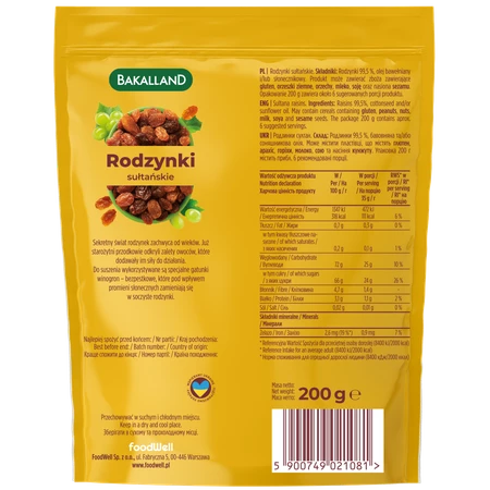 Bakalland Rodzynki sułtańskie 200g