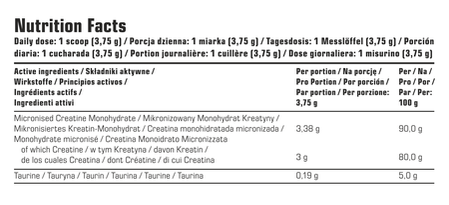 7Nutrition Creatine Monohydrate 500g Friut Punch