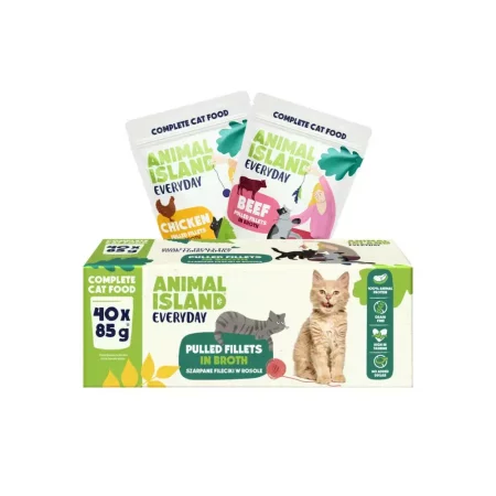 Animal Island Mokra karma dla kota wołowina kurczak 40 x 85 g
