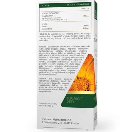 Medica Herbs Luteina + Zeaksantyna 60 k