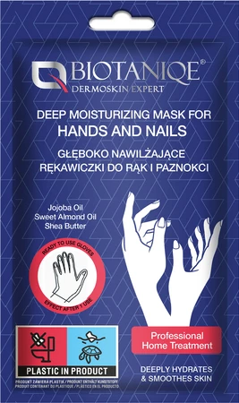 Biotaniqe, Głęboko nawilżające rękawiczki do rąk i paznokci 15MLx2 - KRÓTKA DATA 2025-01-31 