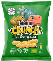 Chrupki kukurydziane Crunch bezglutenowa 40 g o smaku koperek-pikle-sos ranczerski BIO