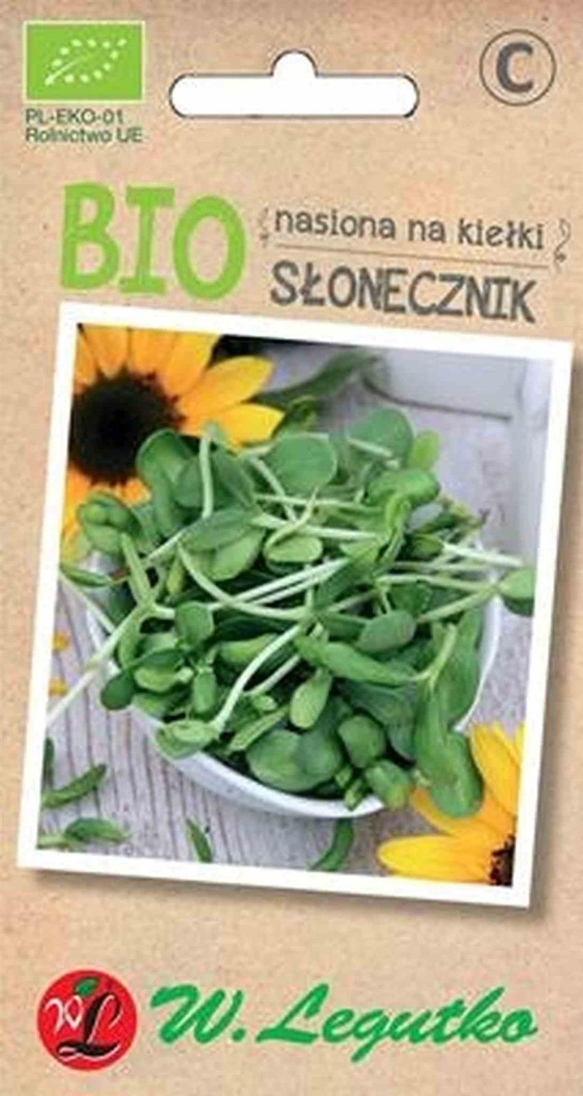 Legutko − Słonecznik, nasiona na kiełki BIO − 10 g