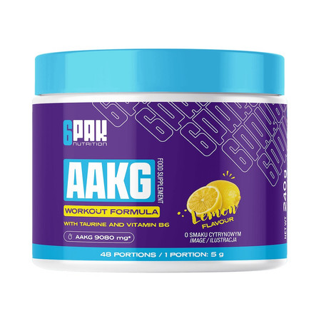 6PAK AAKG 240g JAR LEMON