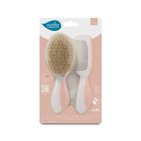 Nuvita, Zestaw pielęgnacyjny szczoteczka i grzebień, English Rose