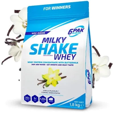 6PAK MILKY SHAKE WHEY odżywka białko WPC  700g smak wanilia