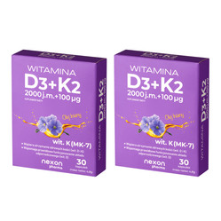 Zestaw: 2x Nexon Witamina D3+K2 (2000J.M+100Mcg) 30 kaps.