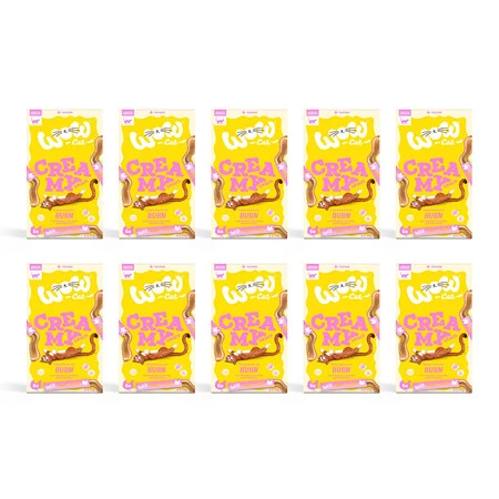 Zestaw 10x WOW CAT Creamy Snack Huhn - kremowa przekąska z kurczakiem (5x15g)