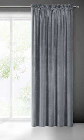 ZASŁONA GOTOWA SAMANTA NA TAŚMIE 140 X 270 CM GRAFITOWY
