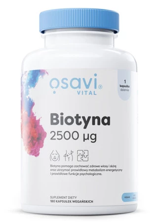 Osavi Biotyna, 2500mcg - 180 kaps.