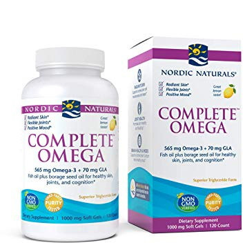 Nordic Naturals Complete Omega z GLA kwasy tłuszczowe EPA i DHA + GLA 120 kaps. smak cytryna