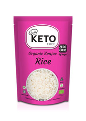 Keto Chef Makaron Konjac Typu Noodle W Kształcie Ryżu Bezglutenowy Bio 270g