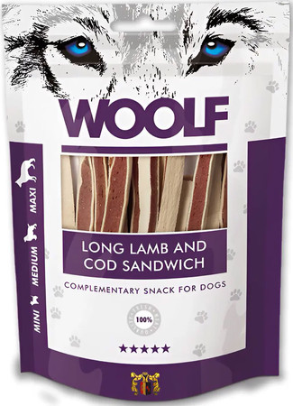 WOOLF Long Lamb Cod Sandwich Jagnięcina Dorsz 100g