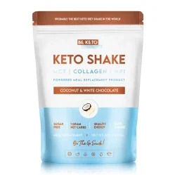 BeKeto Keto Shake odżywka białkowa z collagenem 500 ml smak kokos i biała czekolada