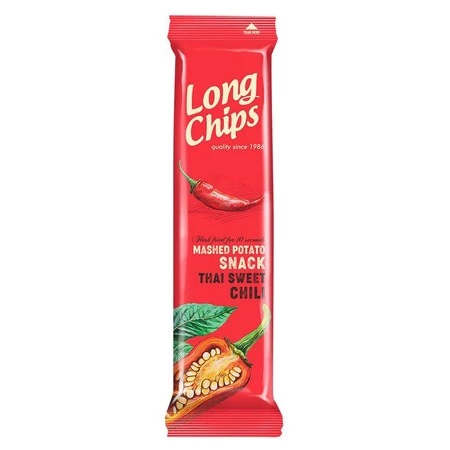 Zestaw 2x Long Chips − Chipsy ziemniaczane o smaku słodkiej papryki chili − 75 g