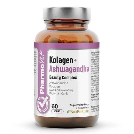 Pharmovit Kolagen + Ashwagandha Beauty Complex Bezglutenowe 60 kaps.