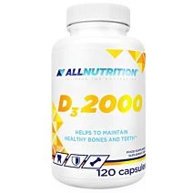 Allnutrition Witamina D3 2000 na wsparcie układu odpornościowego 120 kaps.