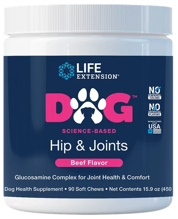 LIFE EXTENSION Dog Hip & Joints - Biodra i stawy (90 żujek)