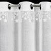 Firana gotowe rozm.: 140 x 250 cm, kolor biała z etaminy z aplikacją z gwiazdkami kółka