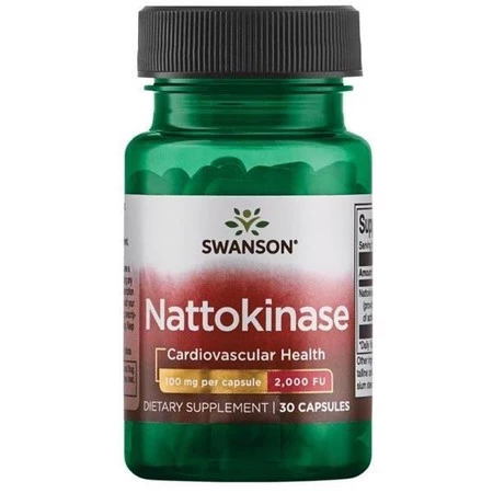 SWANSON Nattokinase 100mg 2000FU, 30kaps. - Nattokinaza